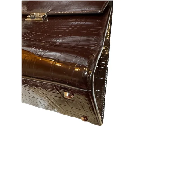 Burberry Nova Check Patent Leather Top Handle Bag - Picture 8 of 16